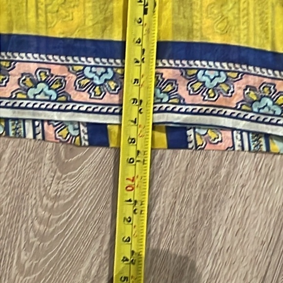 Ana Alcazar Women Tunic Medium Pink & Yellow 100% Silk Floral Contemporary - Picture 8 of 10